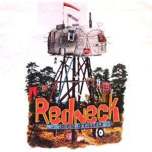 Delta Pro Weight Redneck Deer Stand T-Shirt Adult Size L White Crew Neck Cotton
